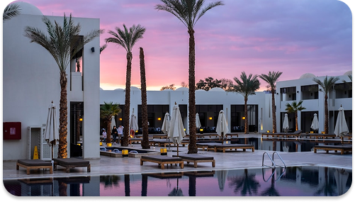 hero image showing a hotel room